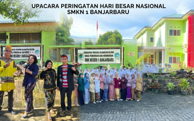 Upacara Hari Pendidikan Nasional di SMK Negeri 1 Banjarbaru,