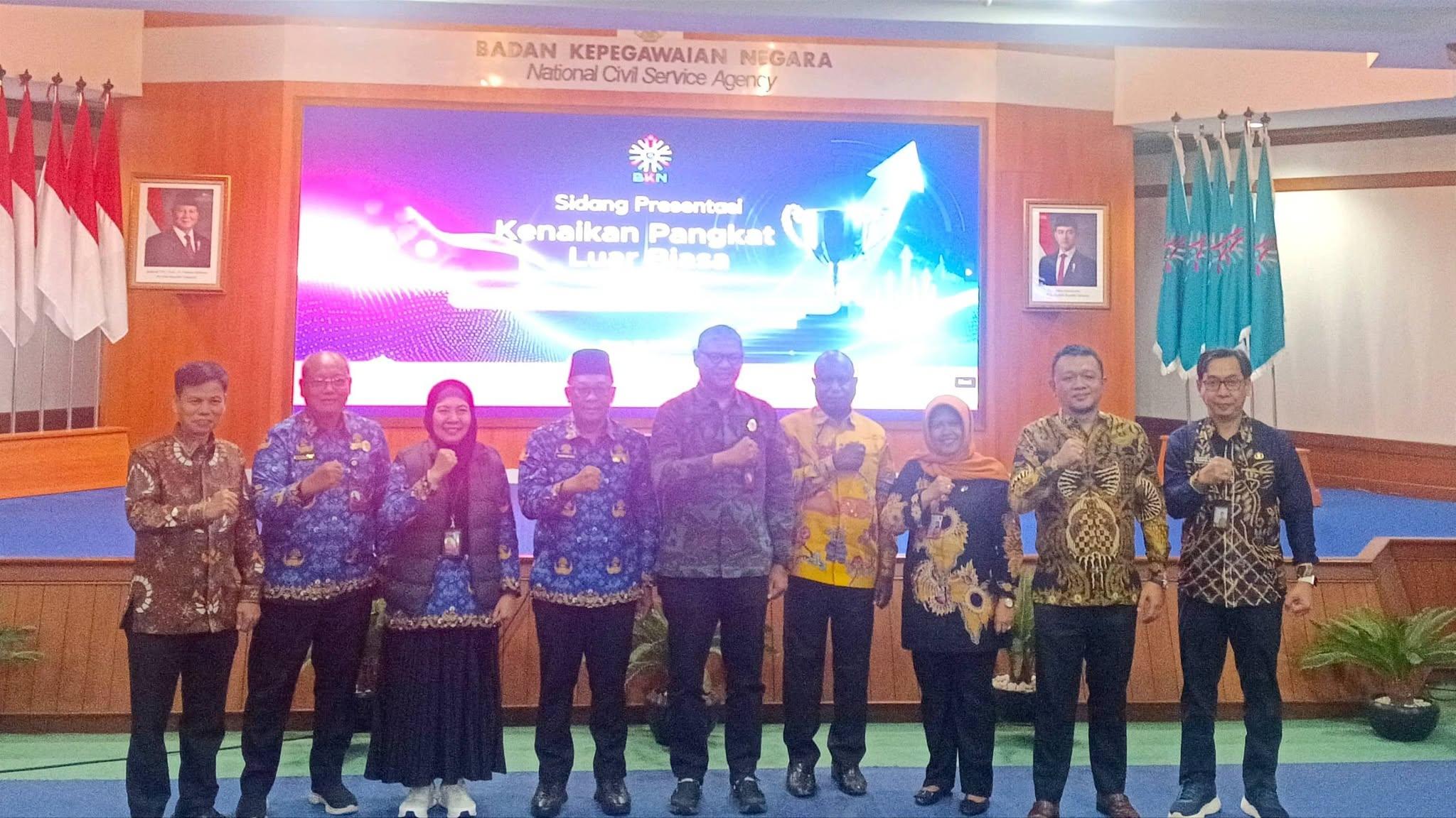 Bapak Syaiful Arif, M.Pd. memaparkan materi presentasi di BKN Pusat