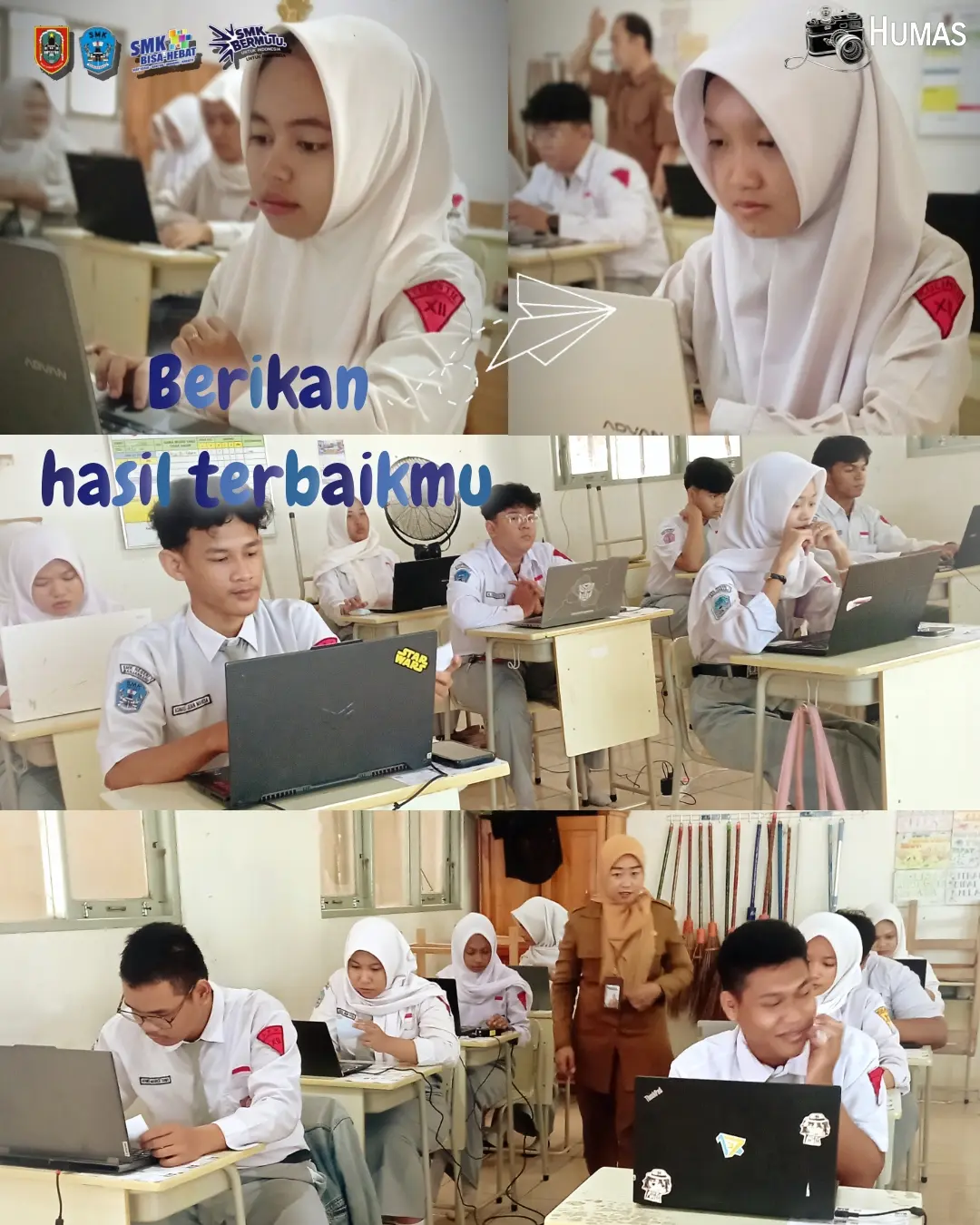 Siswa Mengerjakan Soal TKA dengan Komputer